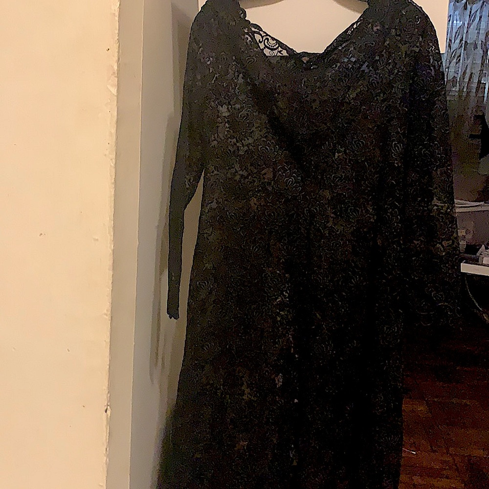 Lace evening dress